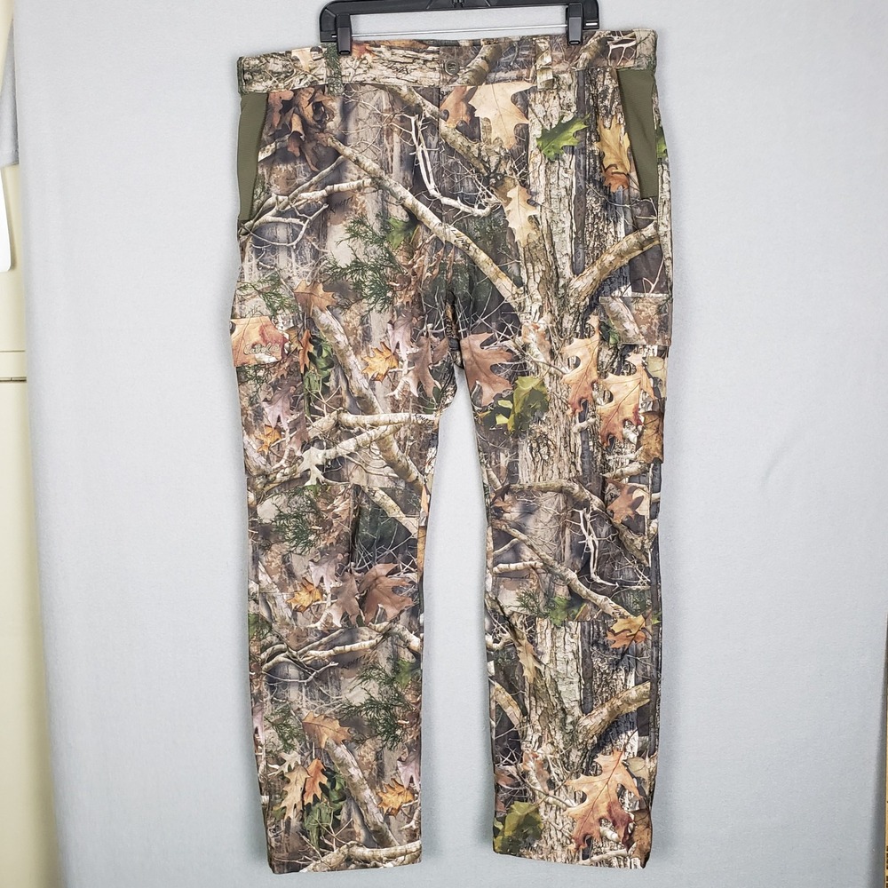 Cabelas Woodland Camo Hunting Pants Fall Outdoorsman Camouflage Men's Size 2XL